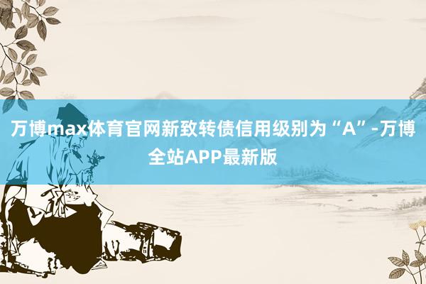万博max体育官网新致转债信用级别为“A”-万博全站APP最新版