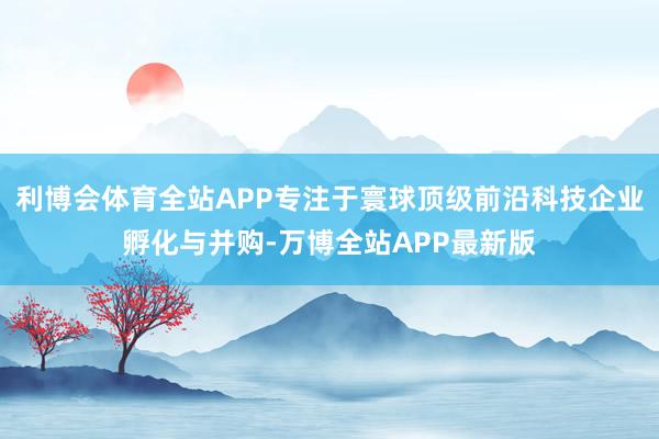 利博会体育全站APP专注于寰球顶级前沿科技企业孵化与并购-万博全站APP最新版