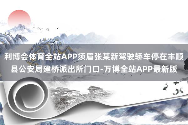 利博会体育全站APP须眉张某新驾驶轿车停在丰顺县公安局建桥派出所门口-万博全站APP最新版