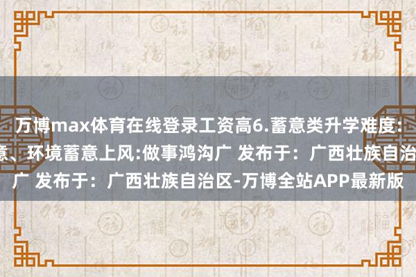 万博max体育在线登录工资高6.蓄意类升学难度:6颗星推选专科:艺术蓄意、环境蓄意上风:做事鸿沟广 发布于：广西壮族自治区-万博全站APP最新版