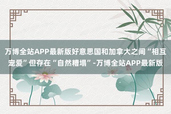 万博全站APP最新版好意思国和加拿大之间“相互宠爱”但存在“自然糟塌”-万博全站APP最新版
